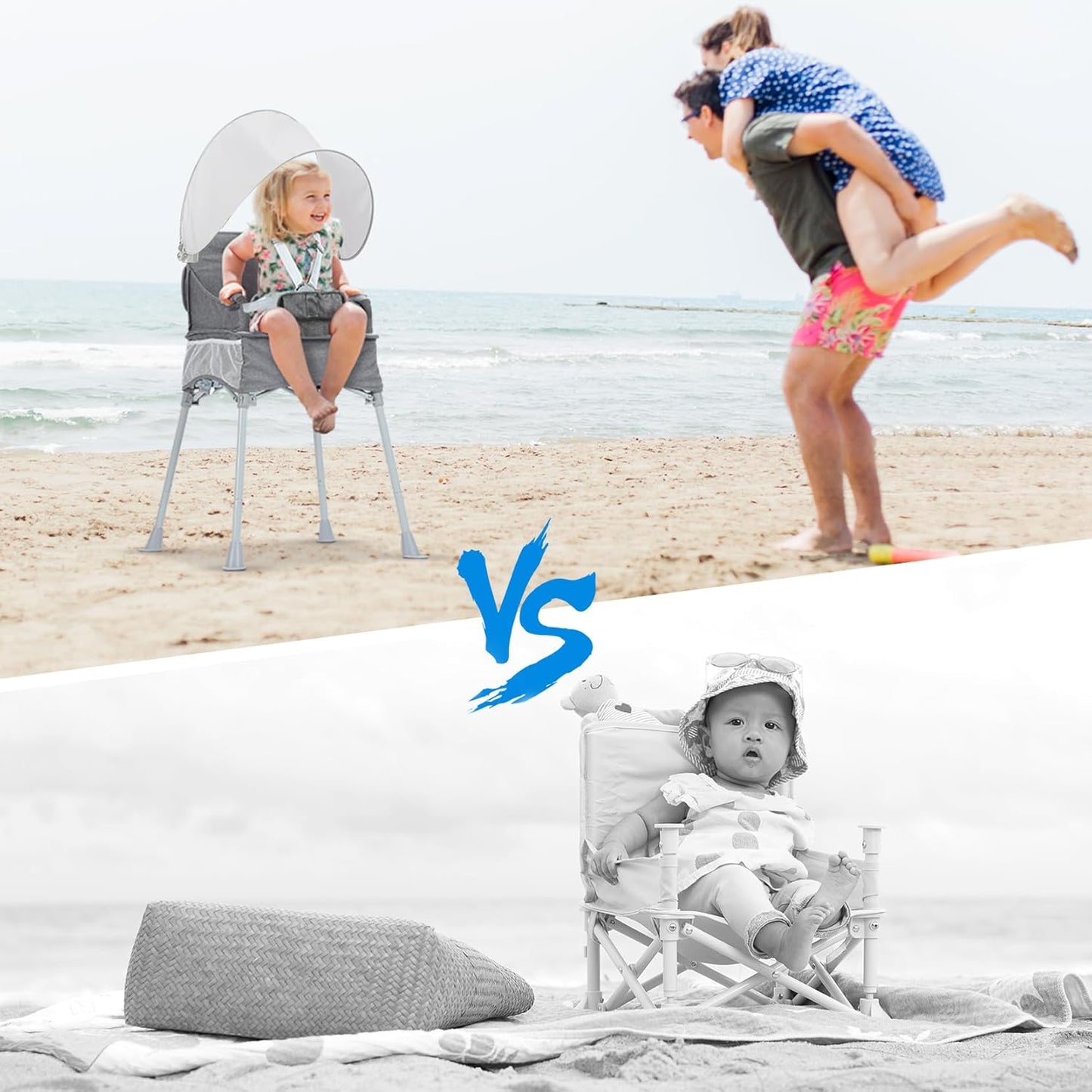 Foldable High Chairs for Babies and Toddlers with Detachable Tray and 5-Point Harness