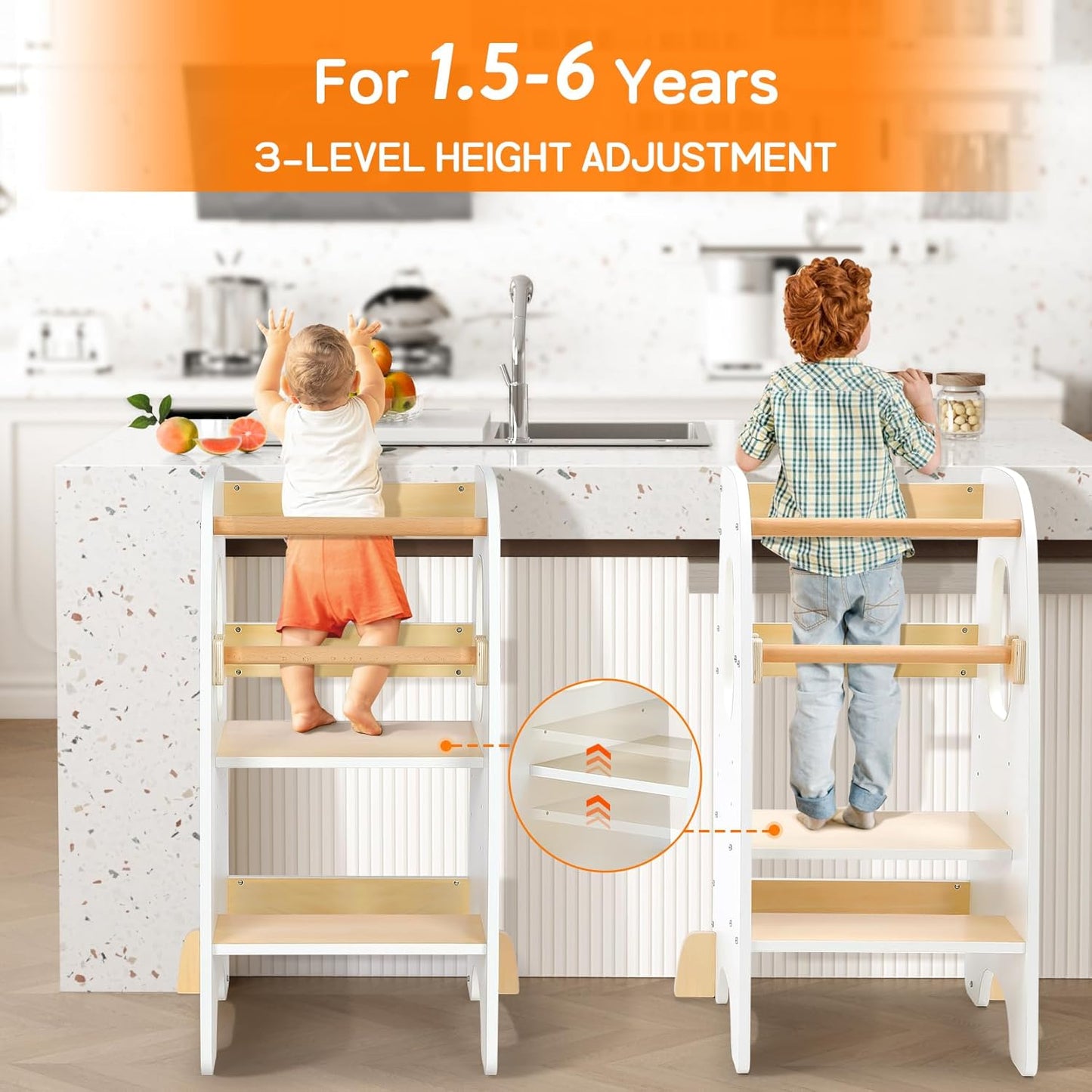 Ezebaby Toddler Kitchen Stool Helper Kids Kitchen Step Stool Toddler Tower Kitchen Stool Helper