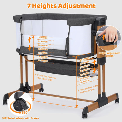 Portable Baby Bassinets Bedside Sleeper for Newborn Infant