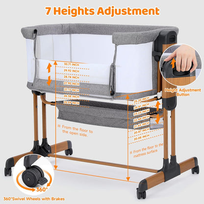 Portable Baby Bassinets Bedside Sleeper for Newborn Infant