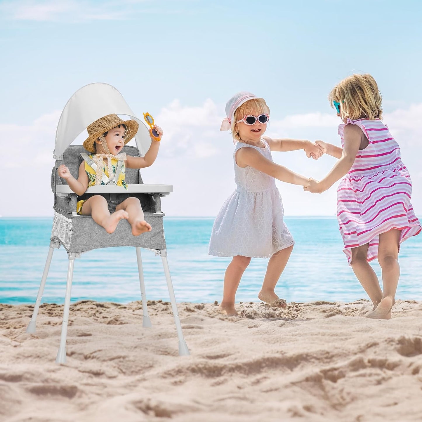 Portable High Chair for Indoor and Outdoor Use