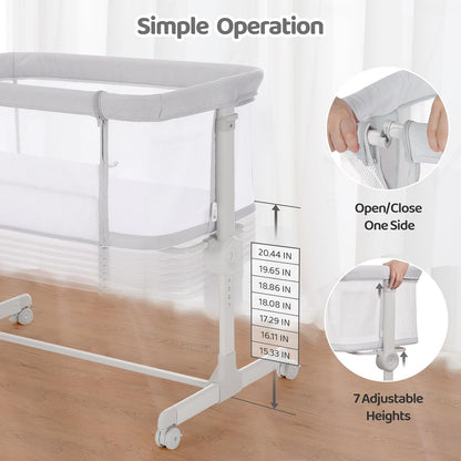 Portable Baby Bassinets Bedside Sleeper for Newborn Baby