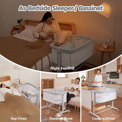 Portable Baby Bassinets Bedside Sleeper for Newborn Baby