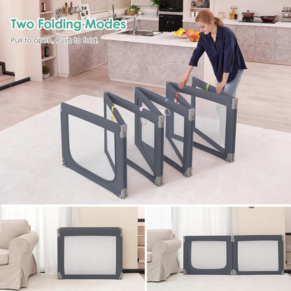 Foldable Baby Playpen,Toddlers Playpen with Soft Breathable Mesh